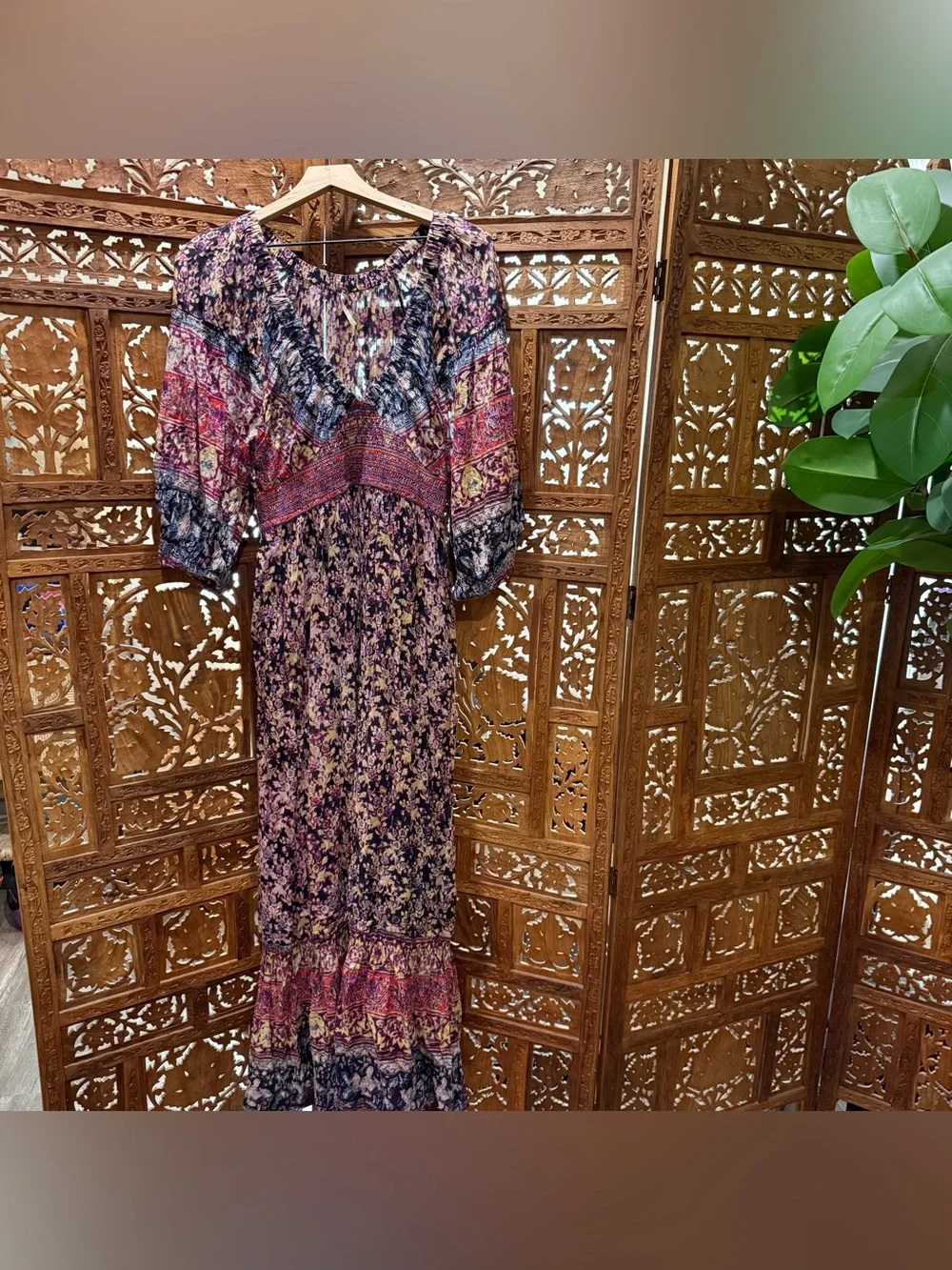 Free People Golden Hour Border Maxi Dress